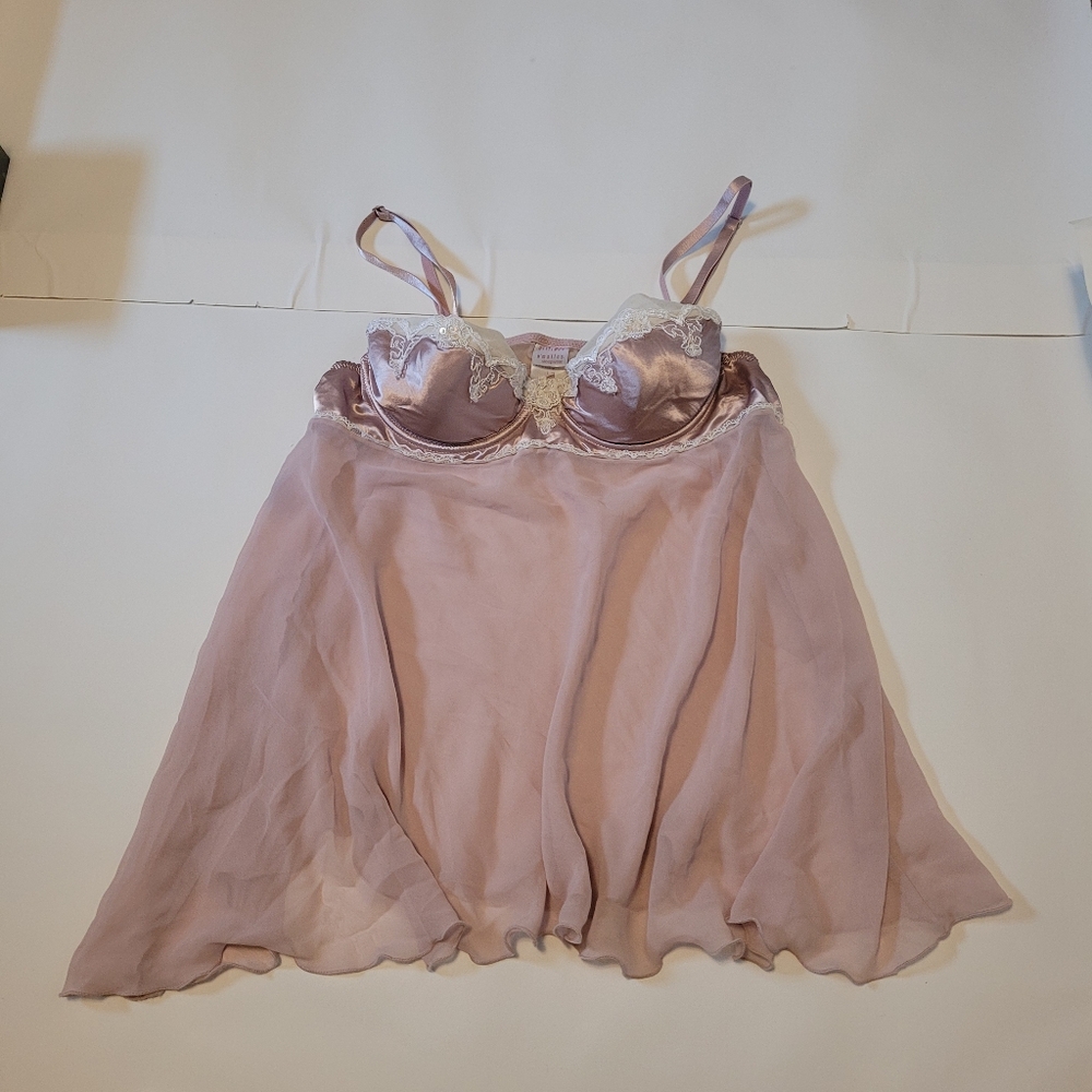 Pink mauve sheer slip